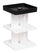 Table basse moderne 40x40x60,5 cm en polypropylène rigide noir