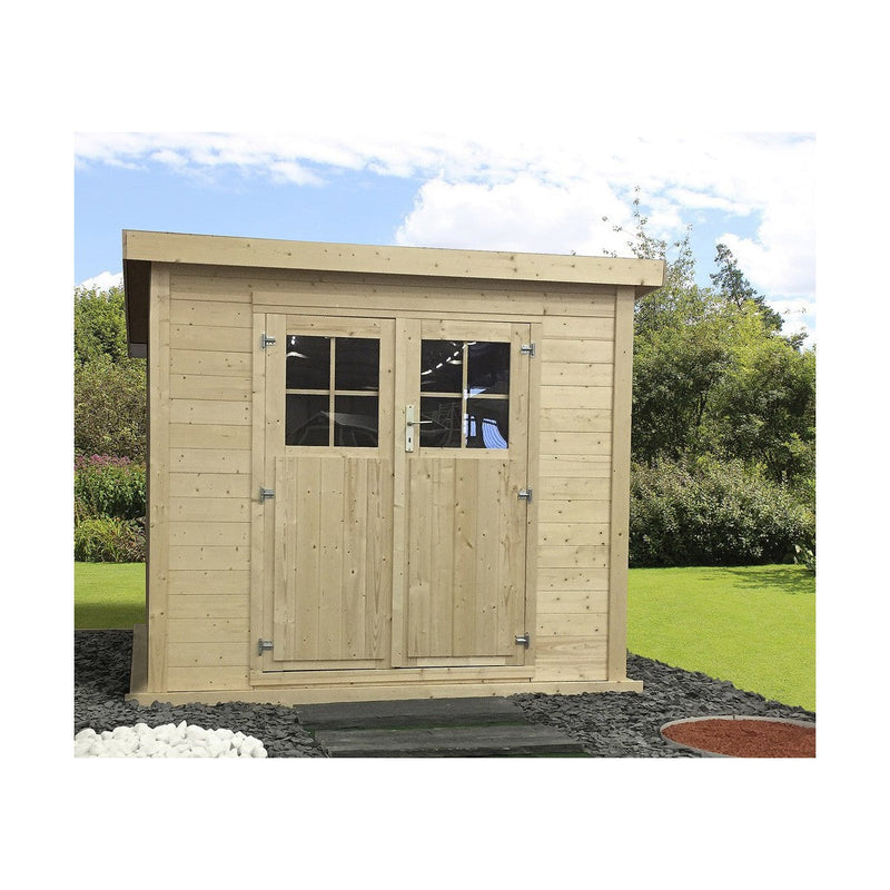 Casetta Box da Giardino per Attrezzi 2,50x2,53m Senza Pavimento in Legno Abete 19mm Talion