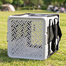 Trasportino Morbido per Cani Mini e Gatti Pieghevole 49,5x34x35,5 cm con Base Rigida e Finestre a Rete in Tessuto 300D e Acciaio Zincato Grigio      