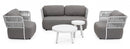 Poltrona 92x86x79h cm con Cuscini Palmer Bianco/Grigio 