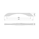 Set 20 Maniglie per Mobili 224 mm in Zama Emuca Varna Nero