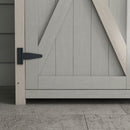 Armadio da Esterno con Tetto Impermeabile 110x55x117 cm in Legno di Abete Grigio  