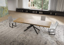  Tavolo Allungabile 160-420x90x74 cm Niket Quercia Natura Gambe Antracite