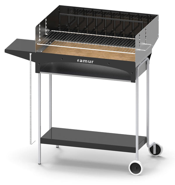 online Barbecue à charbon de bois et charbon de bois avec grille en acier inoxydable Famur BK 5