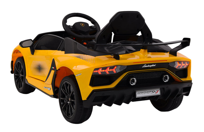 Macchina Elettrica per Bambini 12V con Licenza Lamborghini Aventador SVJ Small Giallo