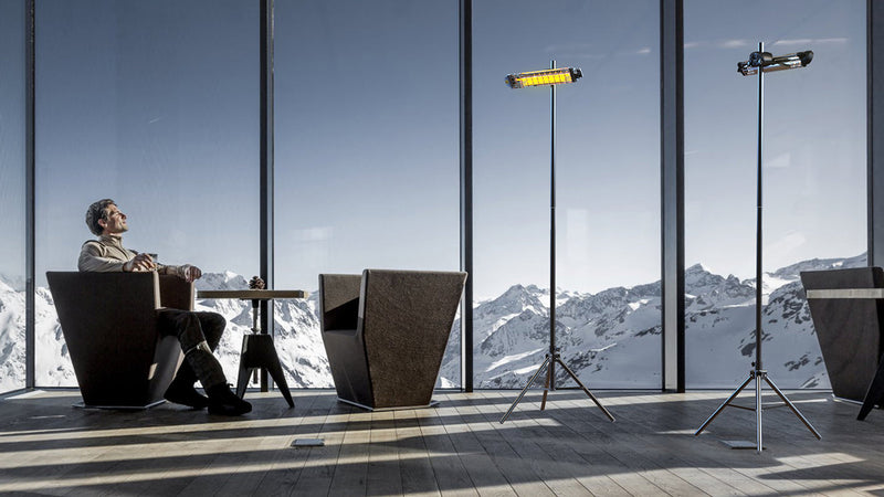 Supporto a Palo 768PN per Lampada ad Infrarossi Moel Fiore Black