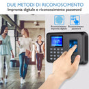 Marcatempo Impronte Digitali Badge Biometrico per Presenze con Monitor 2.4" USB