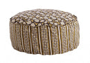 Pouf Ø 65x25 cm Charme in Tessuto Nero
