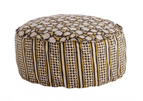 Pouf Ø 65x25 cm Charme in Tessuto Nero online