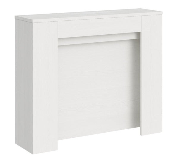 Consolle Allungabile 90x25/211 cm Pannelli in Nobilitato Kiba Bianco Frassino acquista