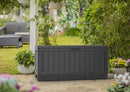 Baule Cassapanca da Esterno 128x59x53,6 cm in Resina Effetto Legno Keter Kentwood Antracite