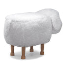 Sgabello Pouf Poggiapiedi per Bambini 67x35x41 cm Cane Barboncino Bianco Divina Home