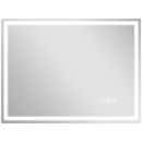 Specchio da Bagno Antiappannante 80x60 cm con Luce LED Regolabile Speaker Bluetooth Pulsanti Touch in Vetro      