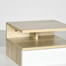 Set da 2 Comodini Sospesi con Cassetto e Ripiano Superiore 35x32x22,5 cm in Legno Bianco e Rovere