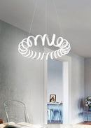 Lampada a Sospensione da Interno a LED in Metallo Bianco Opaco
