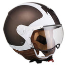 Casco Demi-Jet per Scooter Visiera Sagomata CGM Positano 107V Marrone Opaco XS - (53-54 cm)