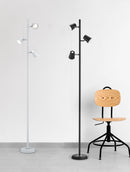 Piantana da Interno a LED in Metallo Bianco Opaco