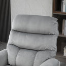 Poltrona Alzapersona Elettrica 1 Motore 79x97x103 cm in Poliestere Effetto Velluto Grigio