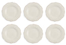 Set 6 Piatti Piani Ø27,7x3 cm in Gres Villa d'Este Home Tivoli Duchessa Bianchi