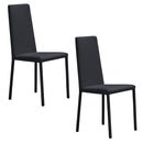 Set 2 sedie Imbottite 45x52x91 cm In Tessuto Savoy  Betty Plus Grafite