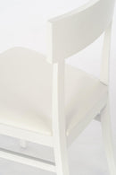 Set 2 Sedie 44x45xH82 cm in Similpelle Monaco Bianco