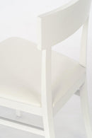 Set 2 Sedie 44x45xH82 cm in Similpelle Monaco Bianco