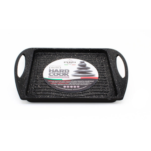 Vassoio Grill Quadrato Antiaderente 2 Maniglie Olympia Hard Cook Varie Misure acquista