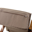 Poltrona  in Tessuto e Legno con Cuscino 67x82xH94cm Crema