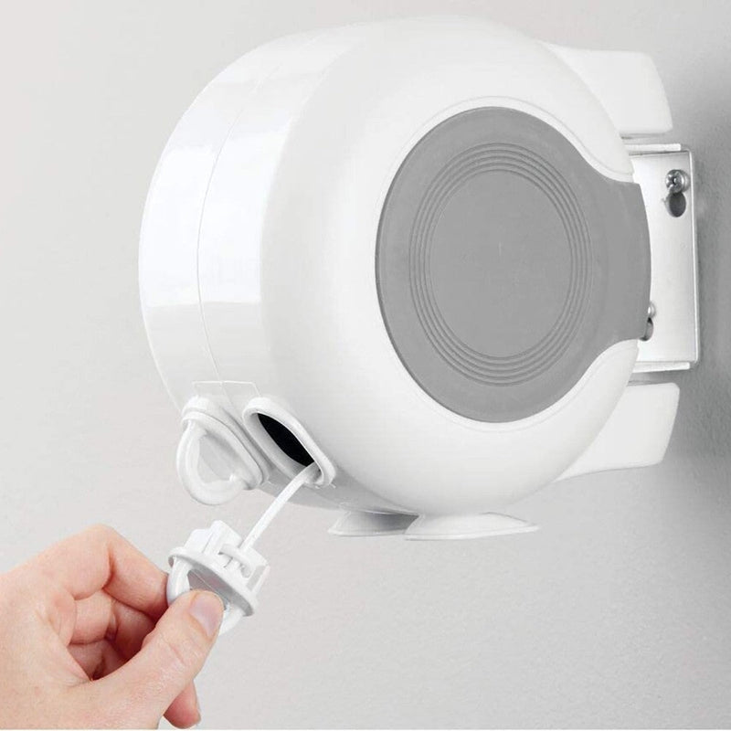 Stendibiancheria Salvaspazio Estendibile Max 15 m Bianco e Grigio