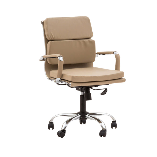 Poltrona Mito Dirigenziale Simil Tortora Cromata prezzo