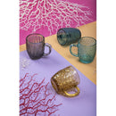 Set 6 Tazzine da Caffè Ø6x7 cm in Vetro Colorato Trasparente VdE Tivoli 1996 Geometrie