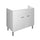 Mobile Sottolavello da Cucina 80x50x69 cm con 2 Ante in Nobilitato Bianco Opaco