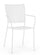 Chaise de jardin 54x55x89h cm avec accoudoirs Lizette blanc