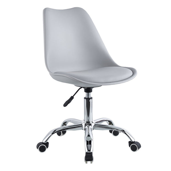 sconto Sedia da Ufficio Operativa in Polipropilene e Similpelle Grigia