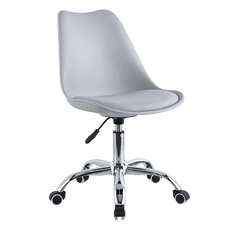 Sedia da Ufficio Operativa in Polipropilene e Similpelle Grigia