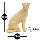Statua Leopardo Oro 23x15,5x29 cm in Poliresina 