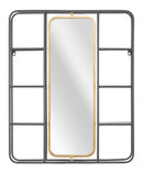 Specchio con Mensole Industry 62,5x12x74,5 cm in Ferro