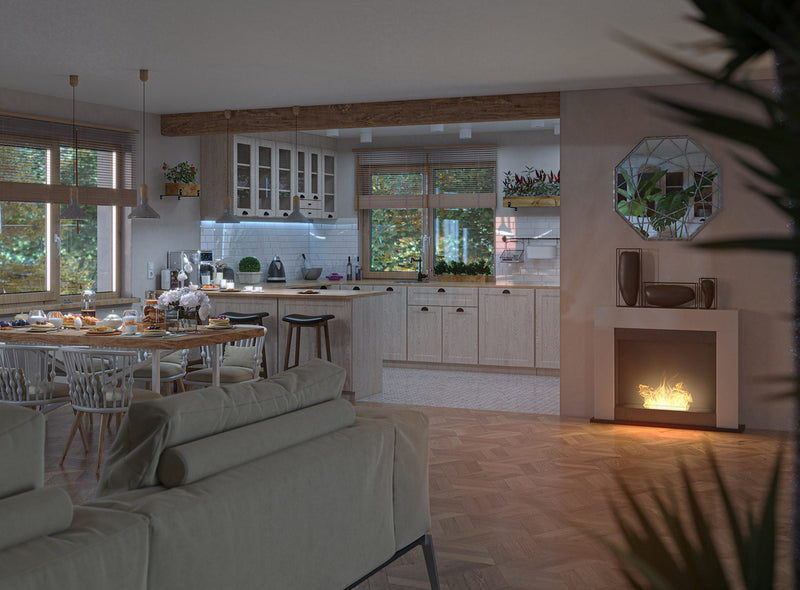 Camino a Bioetanolo da Pavimento 110x85,5x22,5 cm Simple Portal 2