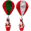 Mongolfiera Natalizia di Babbo Natale Decorazione Addobbo 2 Assortimenti 40x97 cm