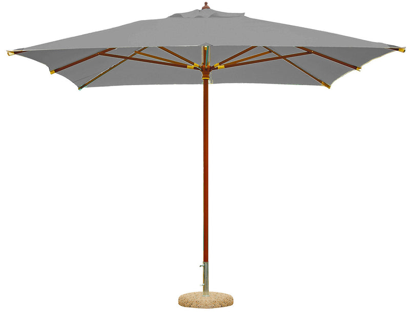 Ombrellone da Giardino 3x2m Palo Ø48 mm in Legno e Poliestere Grigio 
