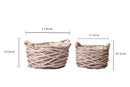 Set 3 Set 2 Ovaline 25x19 H 14 cm con Manici 