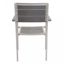 Poltrona Cervia Impilabile 58x58x89 h cm in Alluminio Tortora
