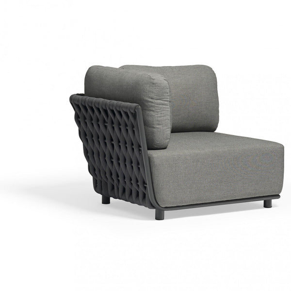 Fauteuil d'Angle Gauche Galapagos 102x85x83 h cm en Aluminium Anthracite sconto