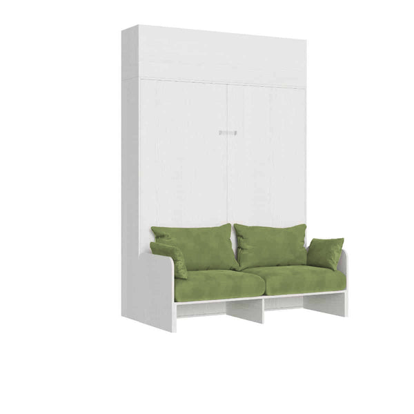online Letto Matrimoniale A Scomparsa 160 Kentaro Con Divano E Pensile Bianco Frassino e Verde