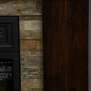 Camino Elettrico da Terra 80x21,6x67,8 cm con Timer Effetto Fiamma e Temperatura Regolabile in Legno e Metallo Marrone      