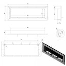 Camino a Bioetanolo da Parete 180x65 cm Flig Miami 180