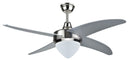 Ventilatore da Soffitto 4 Pale e Lampada Ø132cm 3 Velocità Vannini Chic