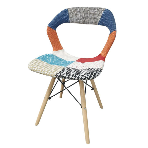 acquista Chaise Patchwork Paris en Bois de Hêtre et Pieds en Métal