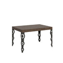 Tavolo Allungabile 120/380x90 cm Karamay Noce Gambe Antracite      