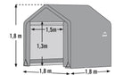 Capanno Box da Giardino Porta Utensili 180x180x180 cm in Acciaio e Polietilene